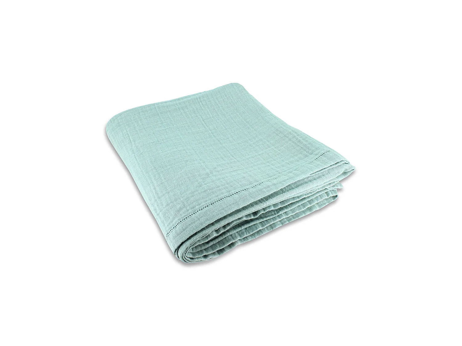 Now's Home - Nappe En Double Gaze De Coton Vert Celadon 150x250cm Camaro