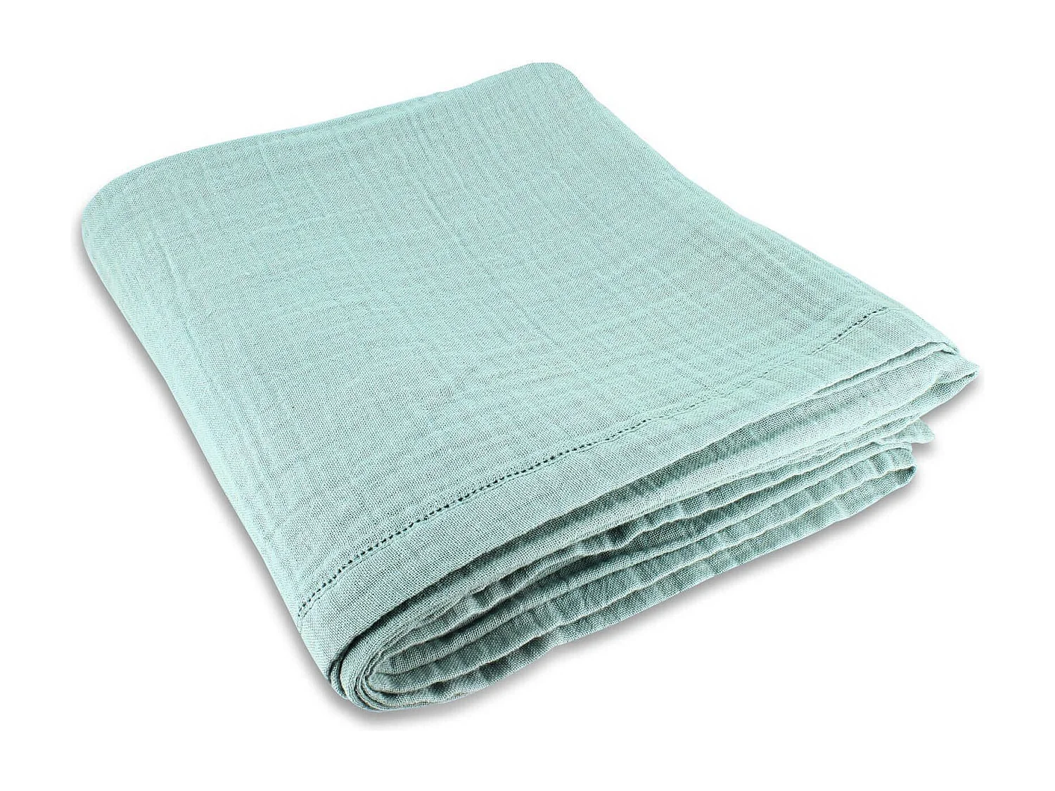 Now's Home - Nappe En Double Gaze De Coton Vert Celadon 150x250cm Camaro