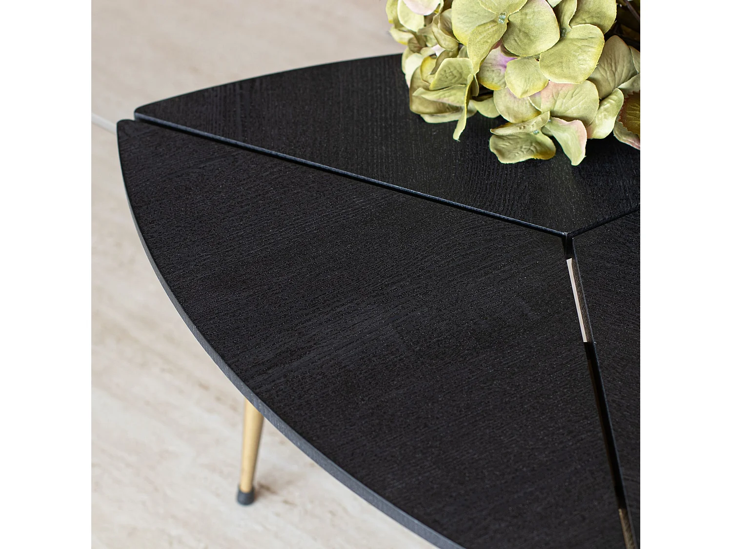 Now's Home - Set De 2 Tables Gigognes En Fibre De Bois Pieds Metal H30 Et 40cm Sakura