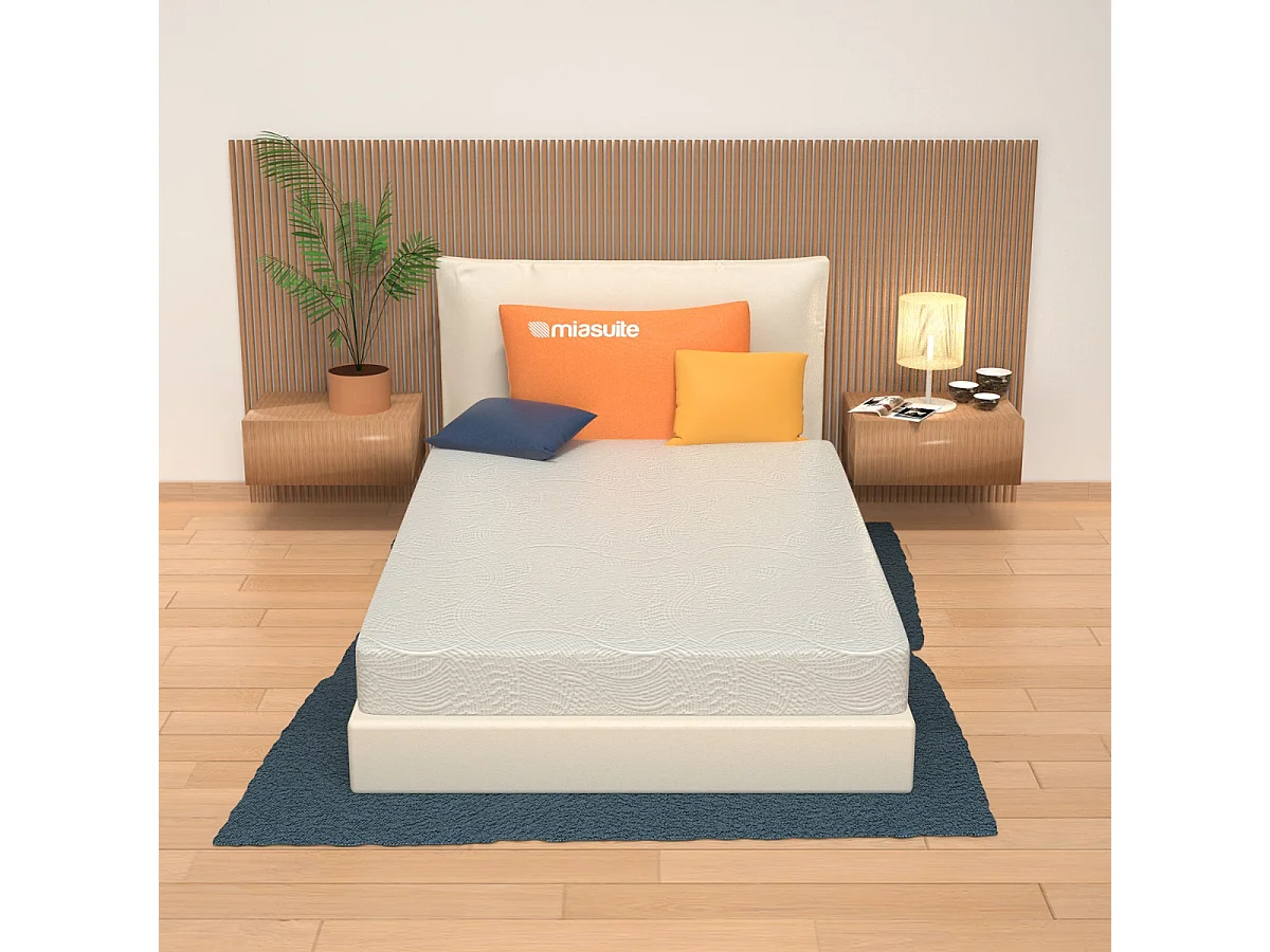 Materasso Sfoderabile Memory 140x200 cm Alla Francese - Alto 20 cm, Anallergico, Antiacaro, Traspirante | One