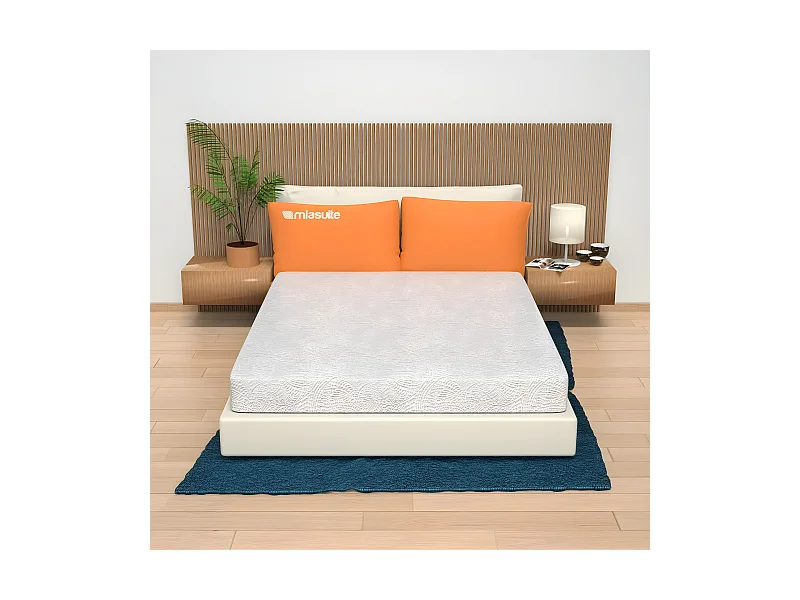 Matratze Abziehbare 140x180 - Höhe 14 cm, Waterfoam, Faltbar, Milbenhemmend, Atmungsaktiv | Sim H14