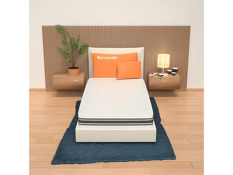 Matelas Memory Foam 100x200 Hauteur 23 cm - Déhoussable, Revêtement Bayscent, Respirant | Petalo