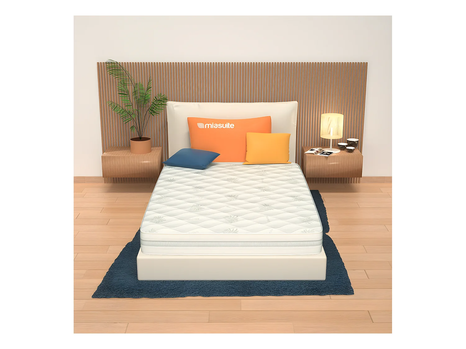 Matelas 135x190 haut de 24 cm - Waterfoam, Déhoussable, Revêtement en Aloe Vera | Goemon
