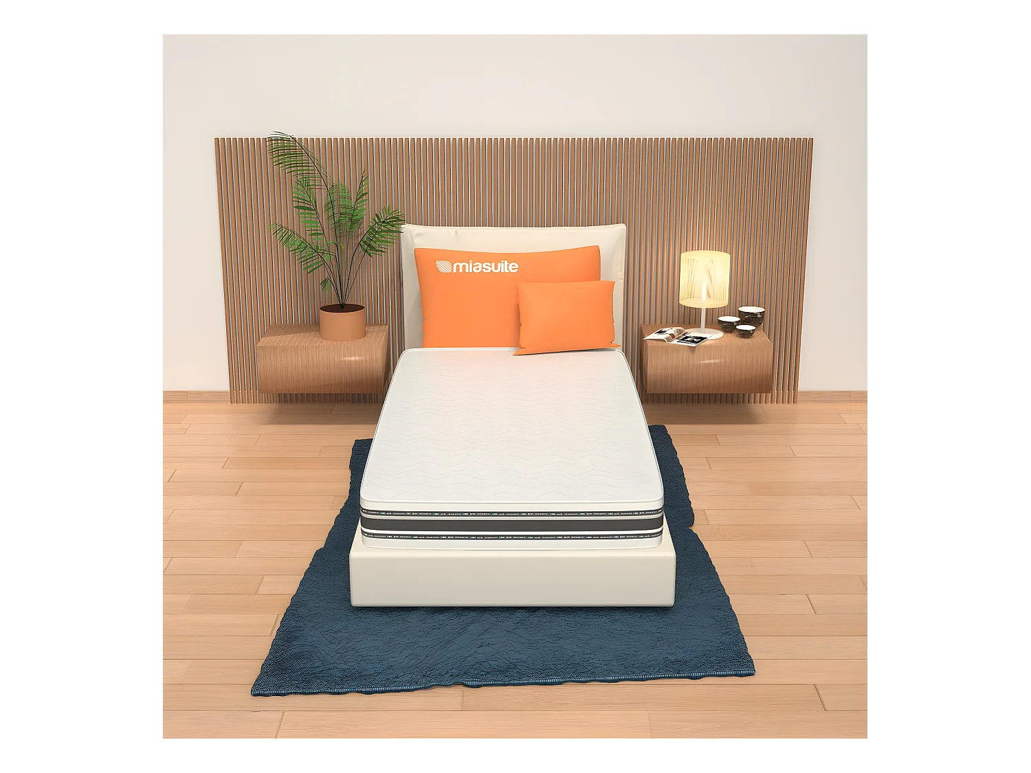 Matelas Memory Foam 100x190 Hauteur 23 cm - Déhoussable, Revêtement Bayscent, Respirant | Petalo