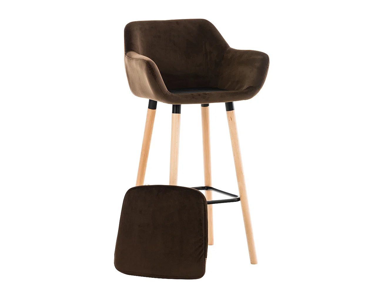 Tabouret de bar Grant velours - Marron99.00