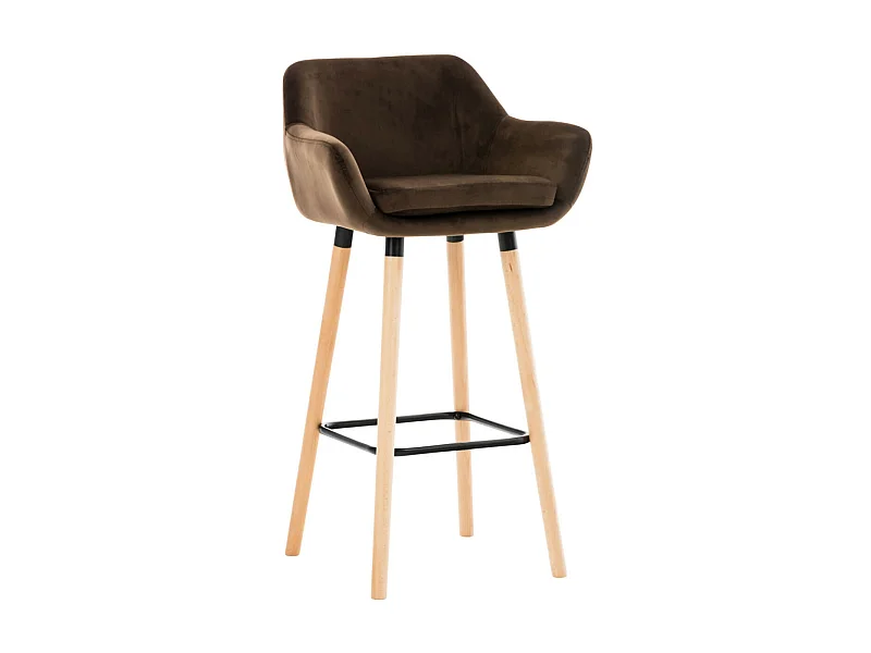 Tabouret de bar Grant velours - Marron99.00