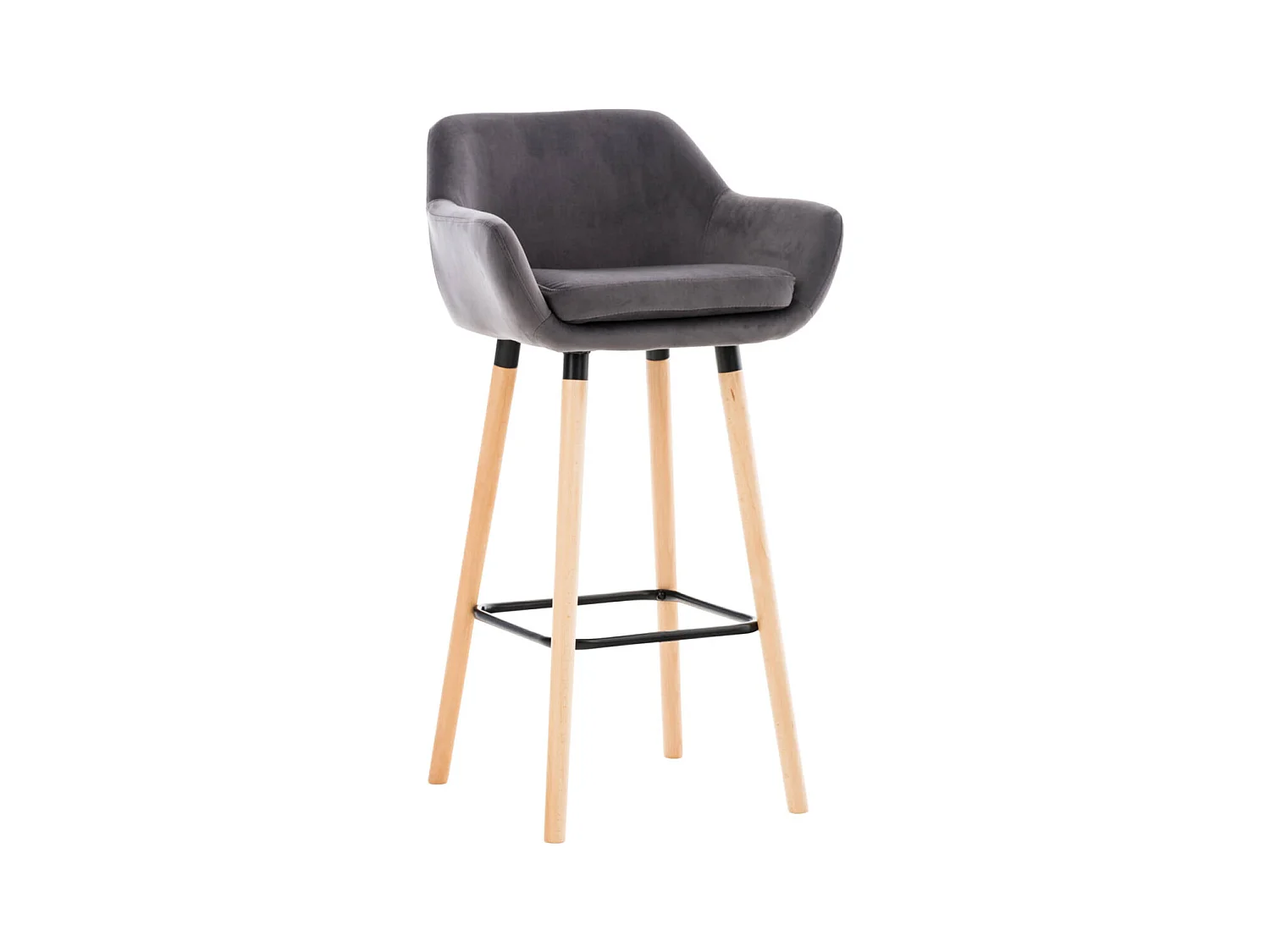 Tabouret de bar Grant velours - gris99.00