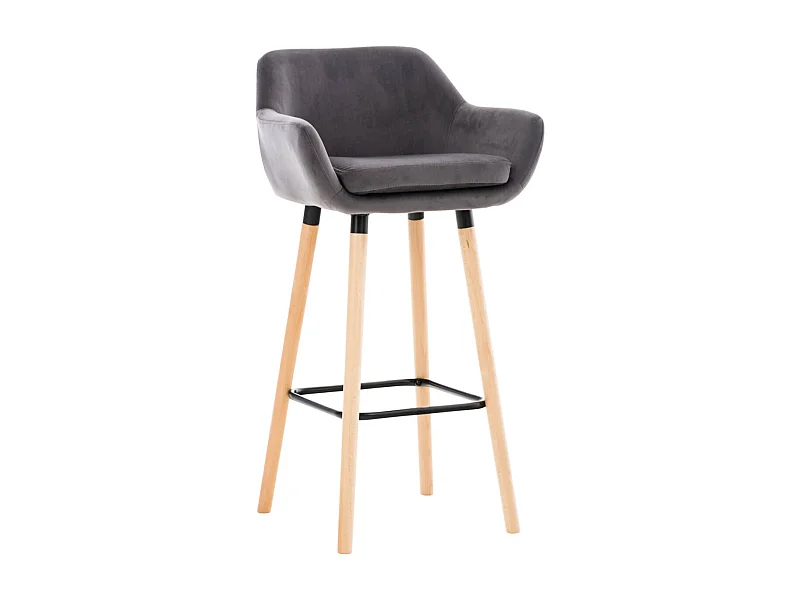 Tabouret de bar Grant velours - gris99.00