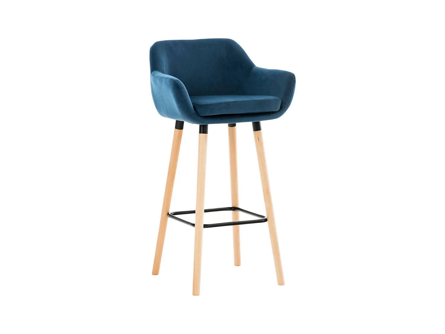Tabouret de bar Grant velours - bleu99.00