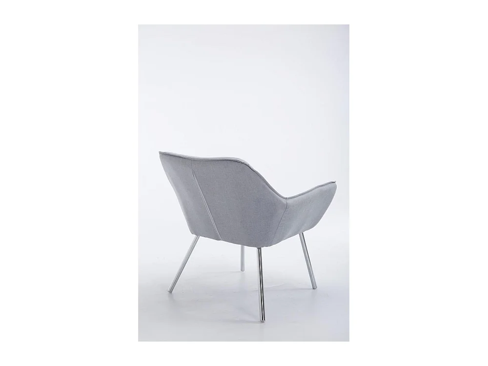 Poltrona - Tessuto & Metallo in look cromato - grigio - Caracas
