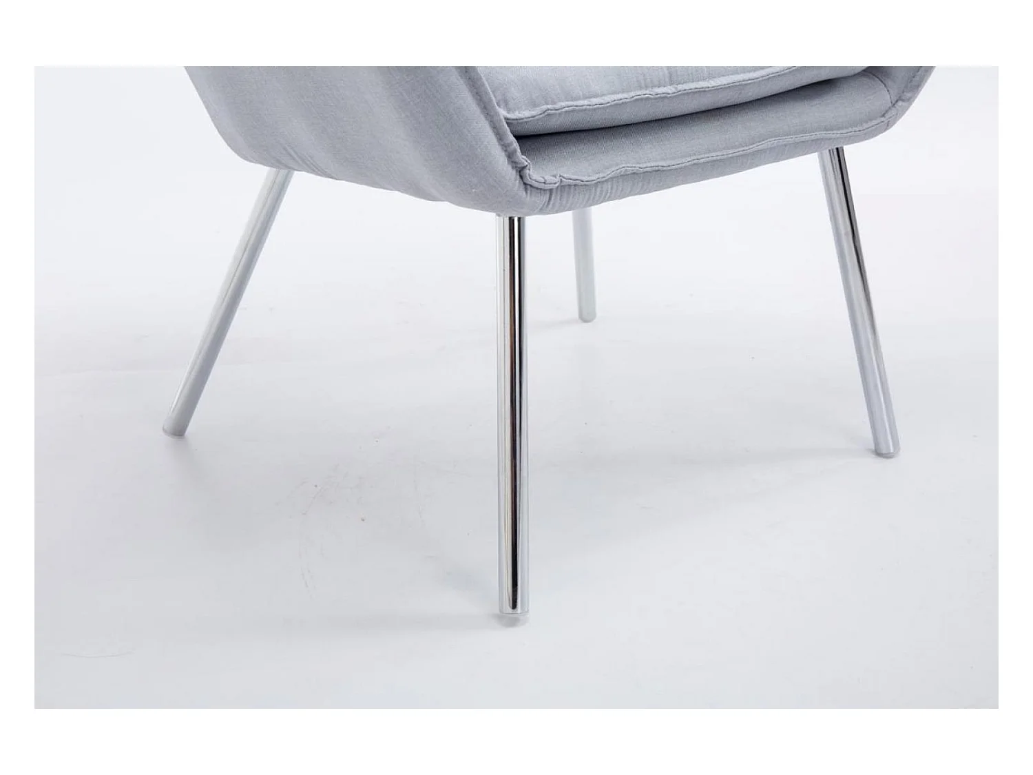 Poltrona - Tessuto & Metallo in look cromato - grigio - Caracas