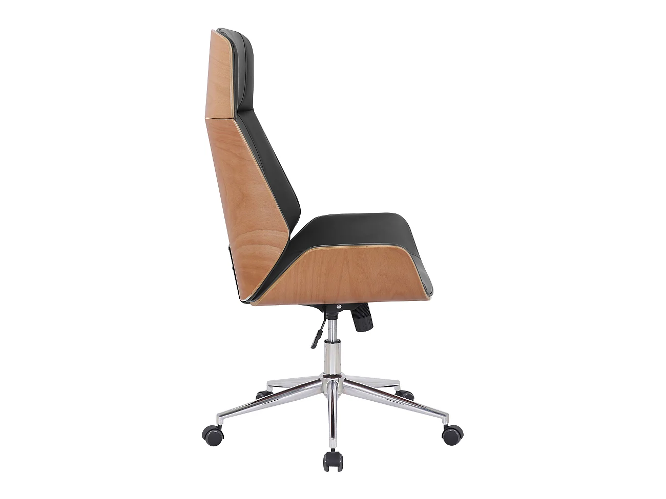 Fauteuil de bureau Varel - Bois naturel - Noir110.00