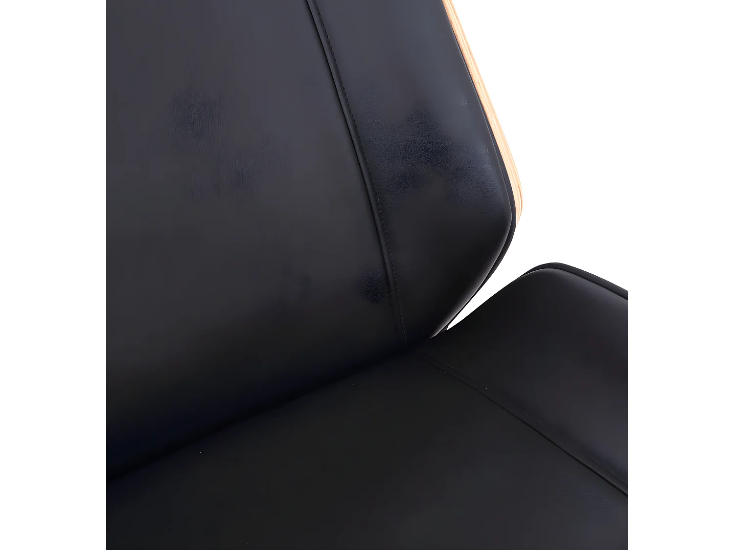 Fauteuil de bureau Varel - Bois naturel - Noir110.00