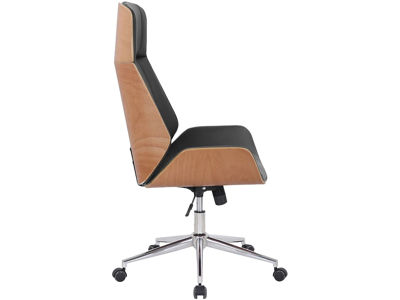 Fauteuil de bureau Varel - Bois naturel - Noir110.00