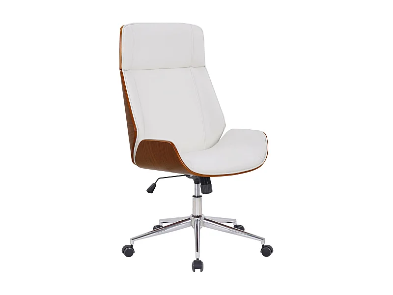 Fauteuil de bureau Varel - Noyer - blanc110.00