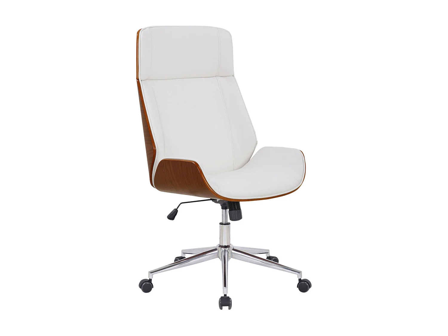 Fauteuil de bureau Varel - Noyer - blanc110.00