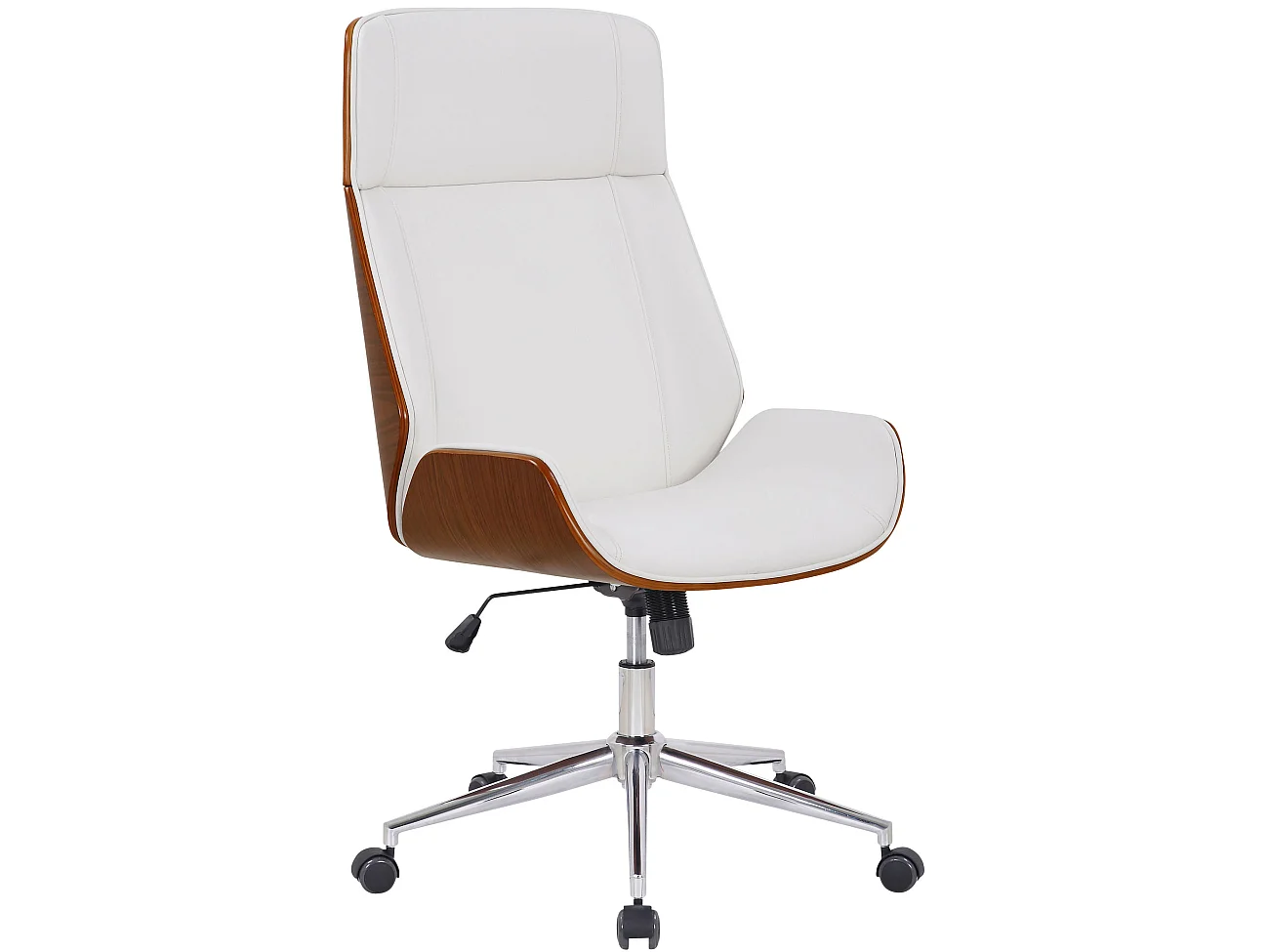 Fauteuil de bureau Varel - Noyer - blanc110.00