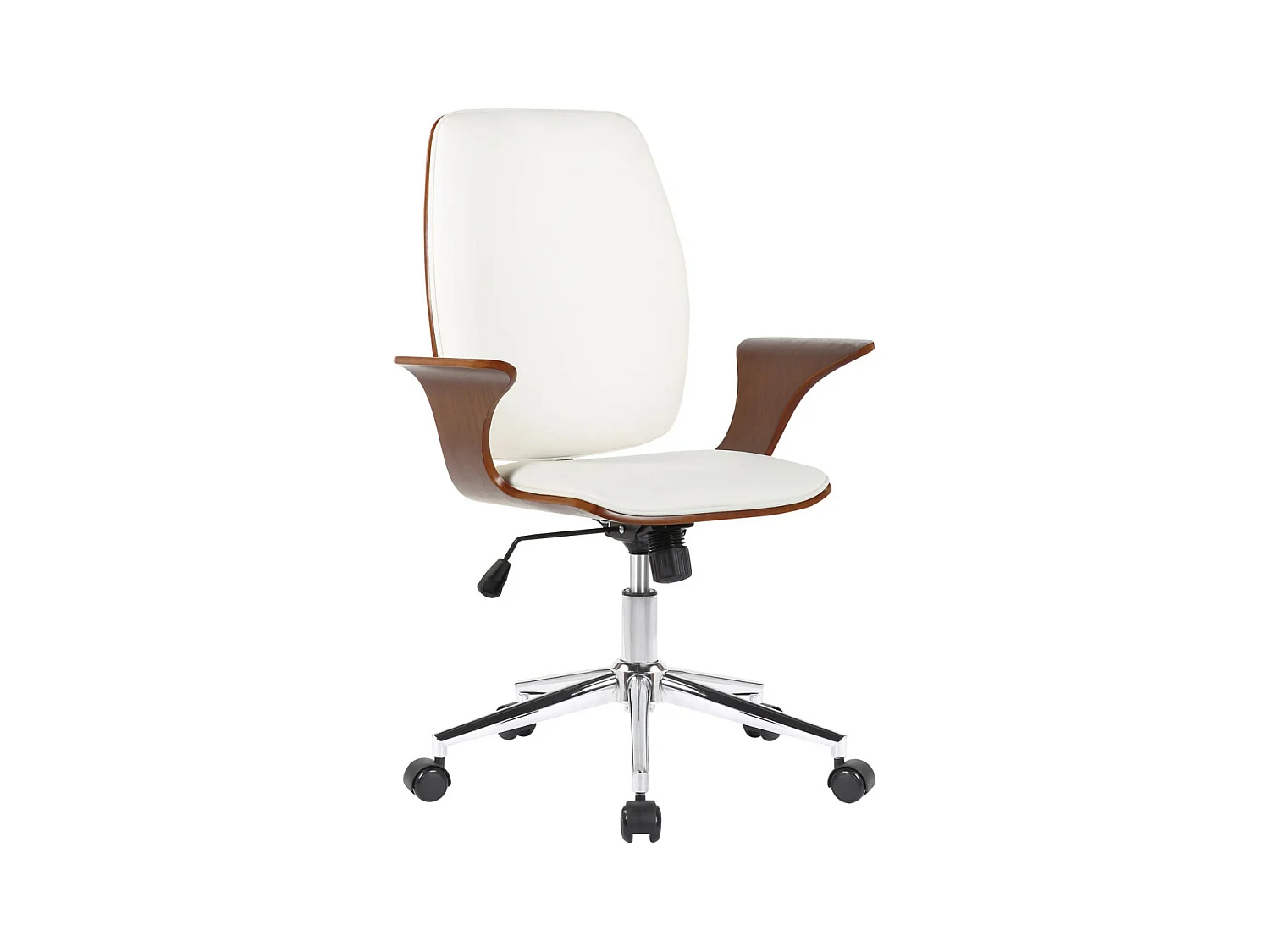 Fauteuil de bureau Burbank - Noyer - Blanc93.00
