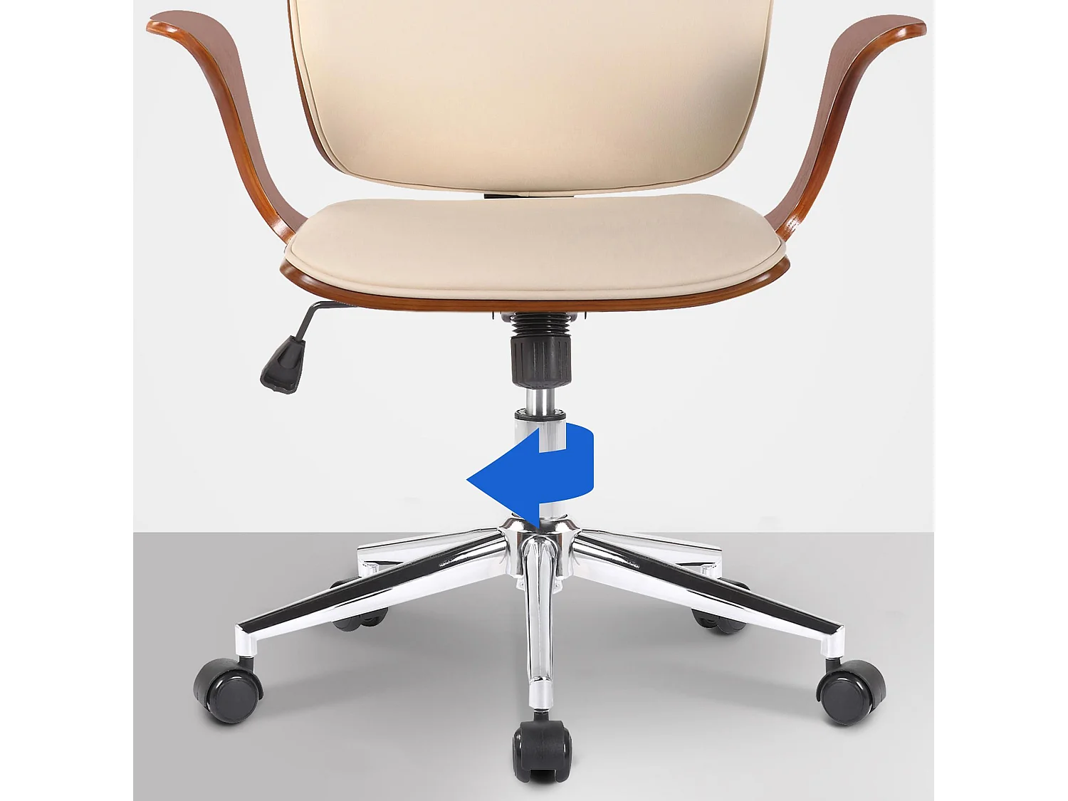 Fauteuil de bureau Burbank - Noyer - Crème93.00