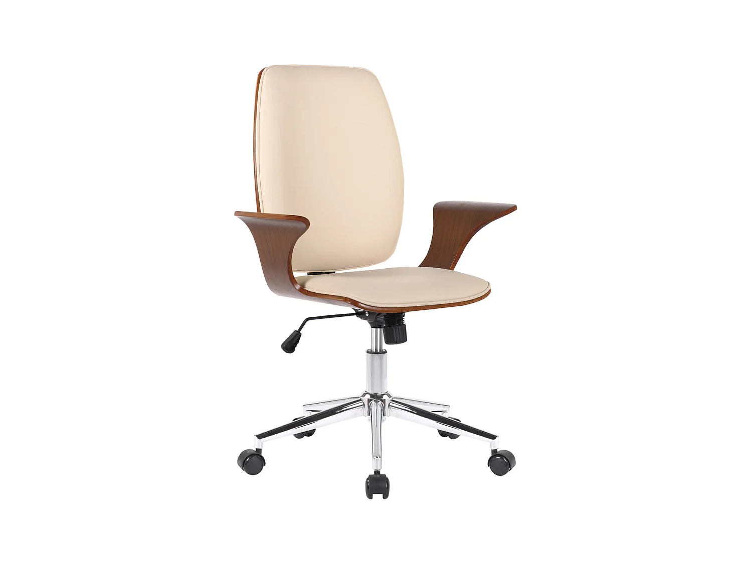 Fauteuil de bureau Burbank - Noyer - Crème93.00