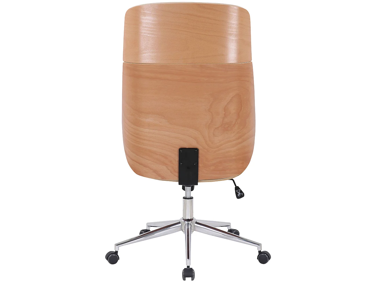 Fauteuil de bureau Varel - Bois naturel - Crème110.00