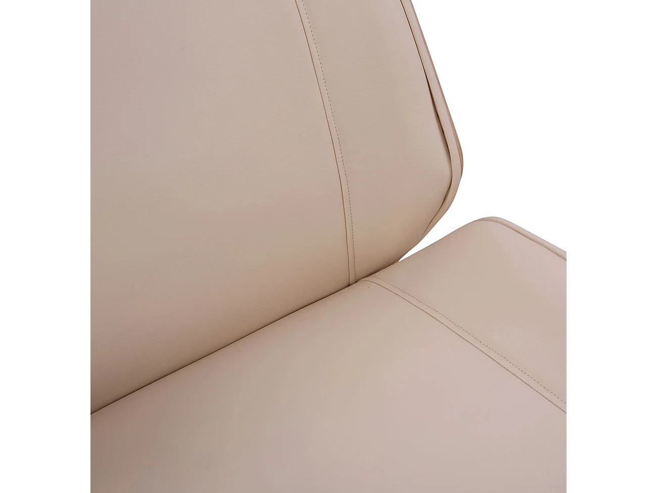 Fauteuil de bureau Varel - Bois naturel - Crème110.00