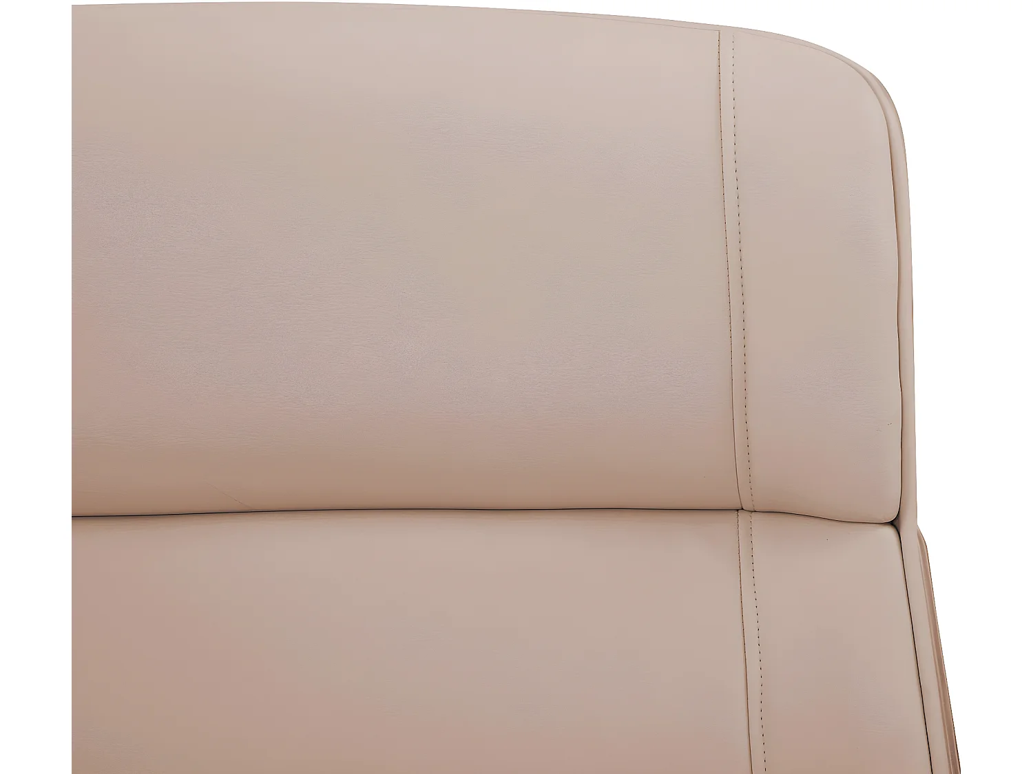 Fauteuil de bureau Varel - Bois naturel - Crème110.00