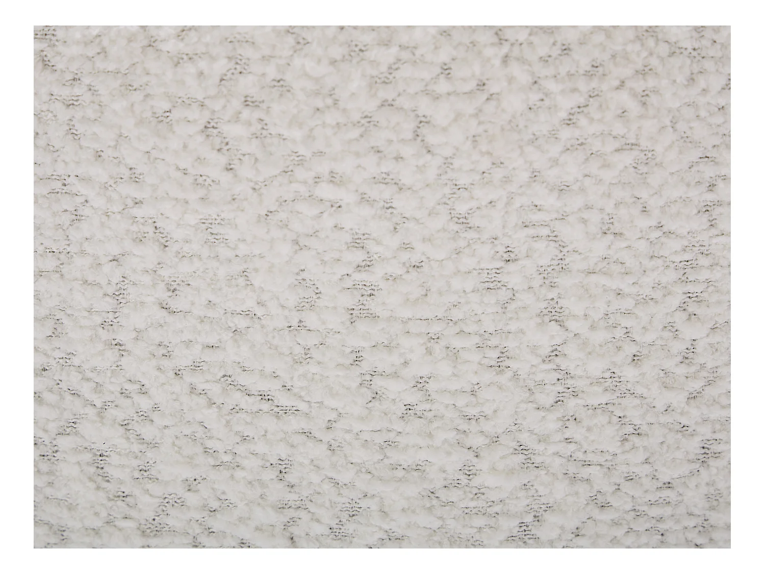 Barhocker 2er-Set - Bouclé-Stoff & schwarzes Metall - Höhenverstellbar - Weiß - PEGA von Pascal MORABITO