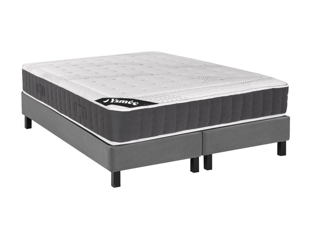Set Deko-Bettgestell + Matratze - 180 x 200 cm - Taschenfederkern + Memory- günstig online kaufen