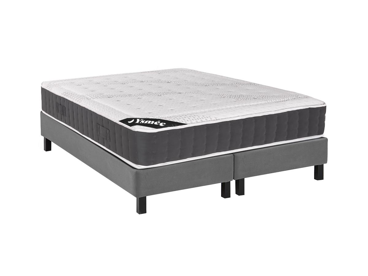 Set Deko-Bettgestell + Matratze - 180 x 200 cm - Taschenfederkern + Memory- günstig online kaufen