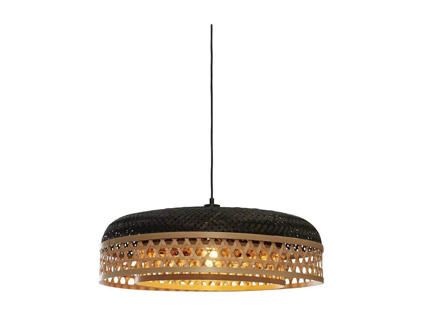 Ronde ophanging van tweekleurig bamboe