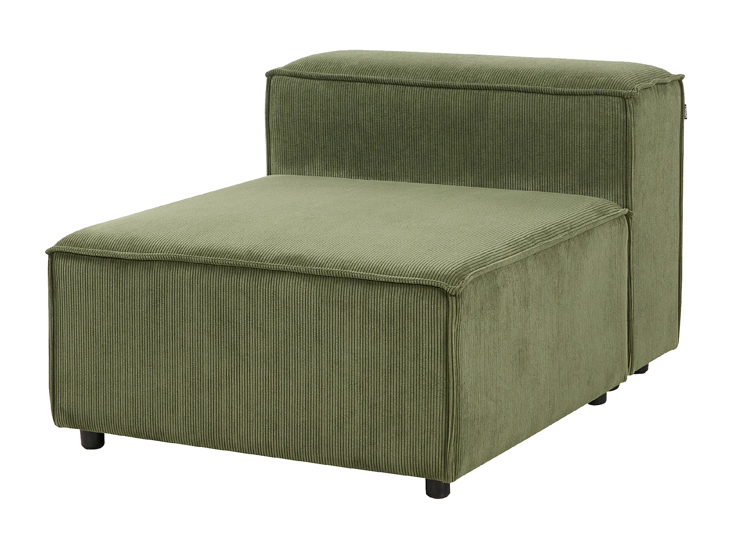 Driezitsbank met ottomaan corduroy groen APRICA