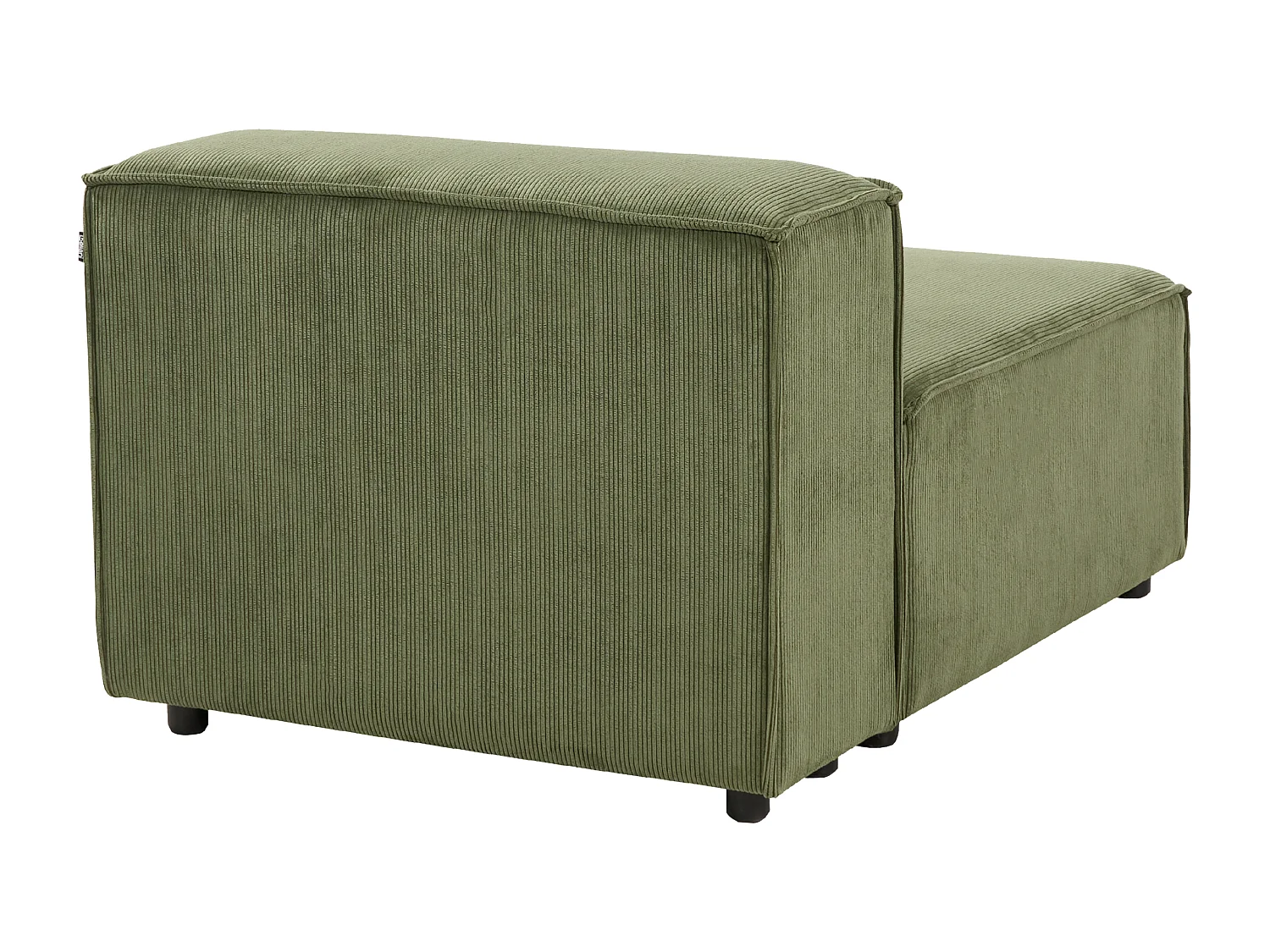 Driezitsbank met ottomaan corduroy groen APRICA