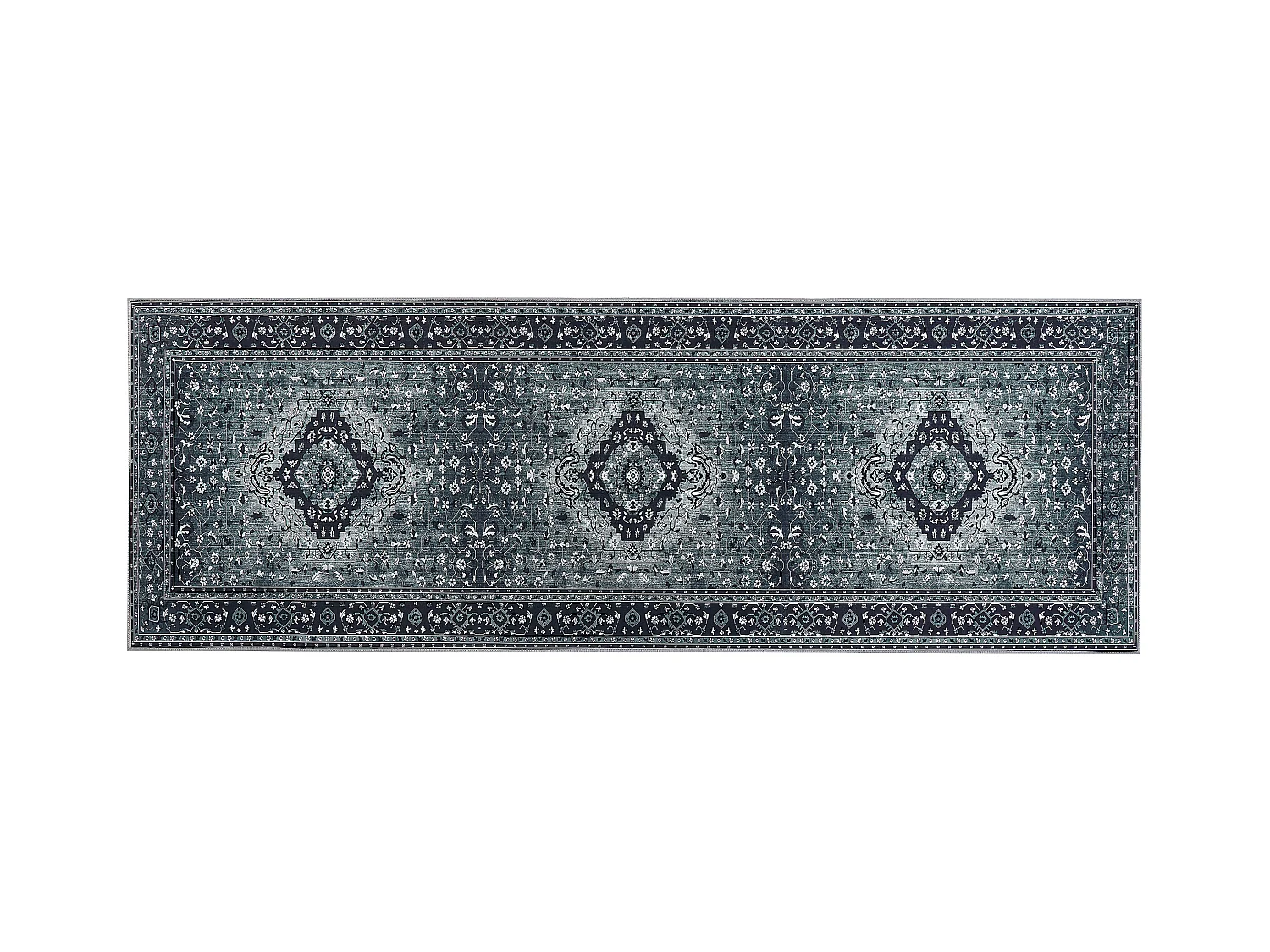 Vloerkleed polyester grijs 70 x 200 cm VADKADAM