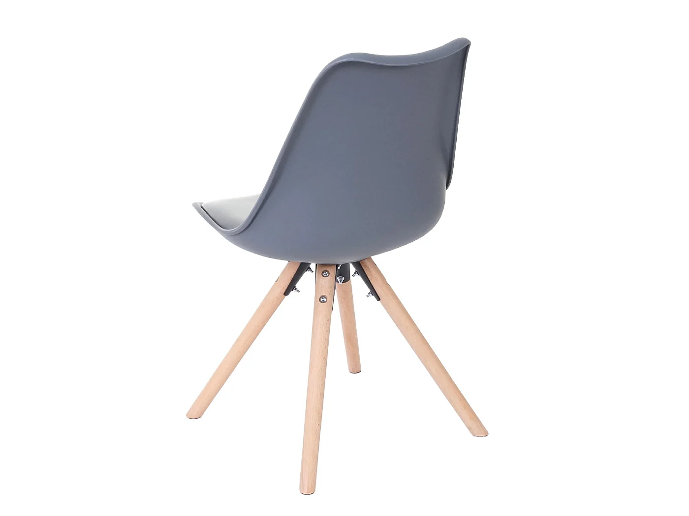 Chaise de salle à manger Vaasa T501 (lot de 2),  gris, siège similicuir gris, pieds clairs