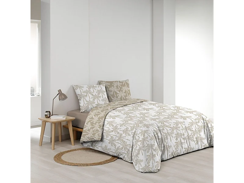 Parure de Lit 3 Pièces "Oliana" 240x220cm Beige