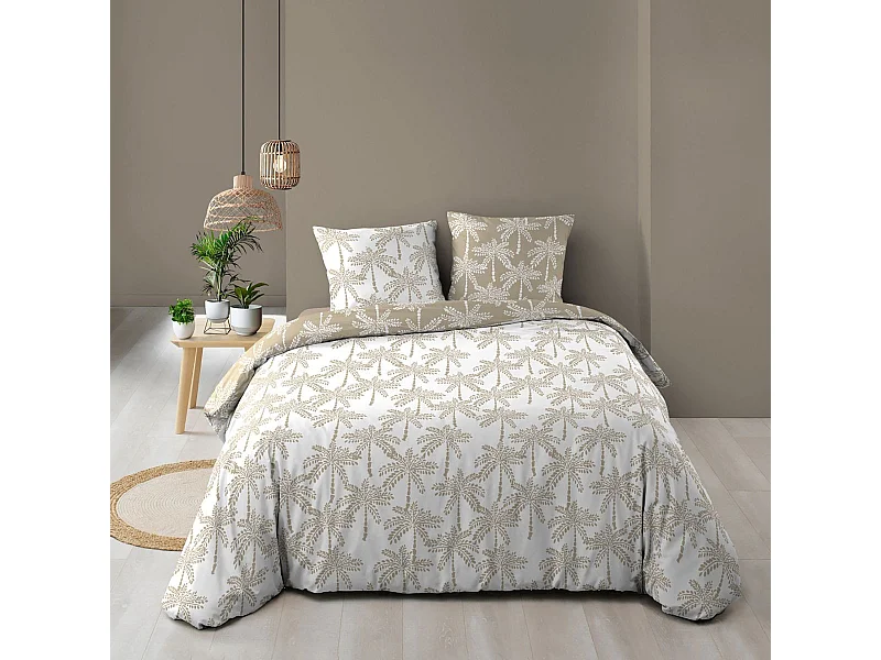 Parure de Lit 3 Pièces "Oliana" 240x220cm Beige