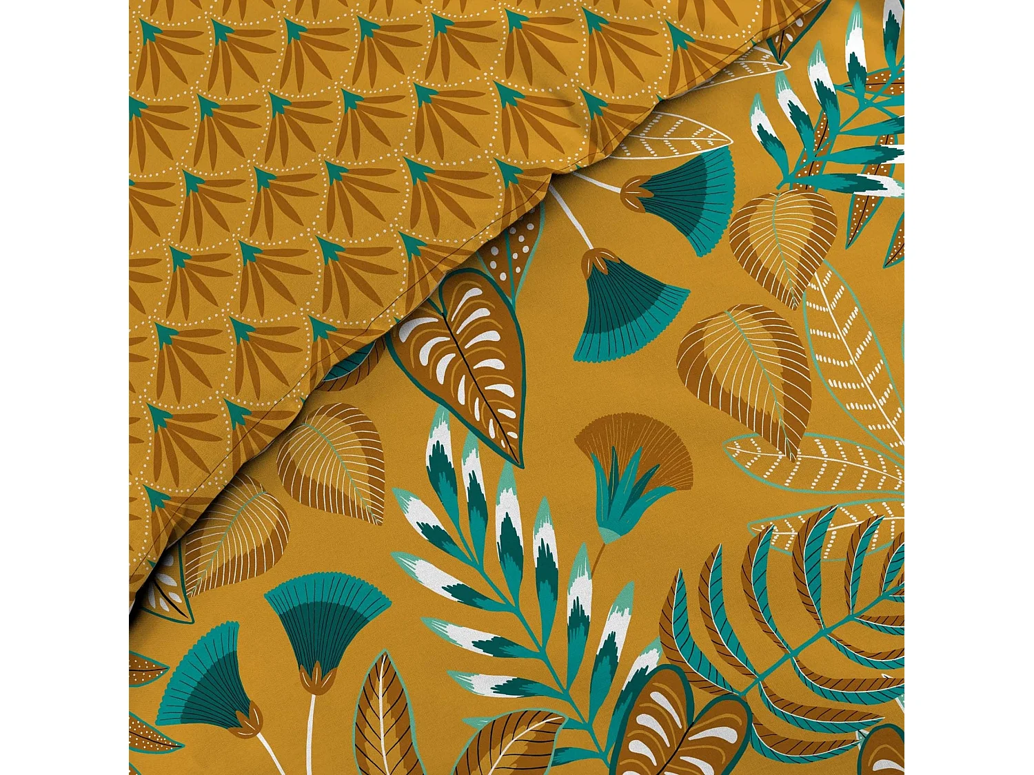 Parure de Lit 3 Pièces "Tilda" 240x200cm Jaune