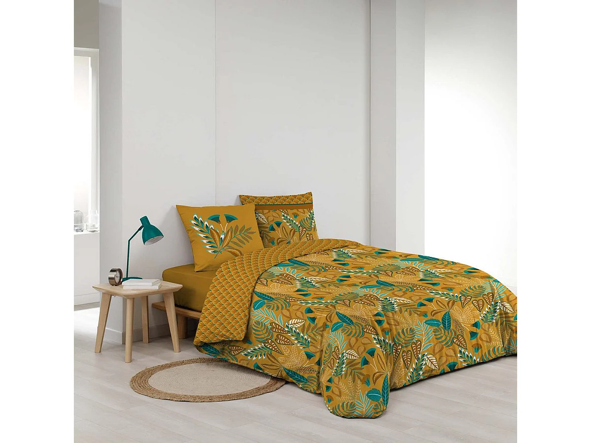 Parure de Lit 3 Pièces "Tilda" 240x200cm Jaune