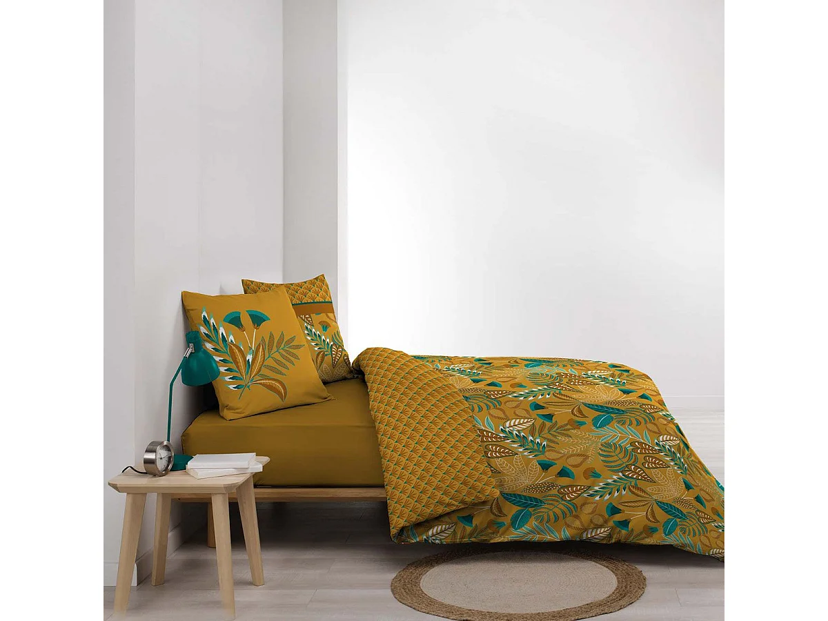 Parure de Lit 3 Pièces "Tilda" 240x200cm Jaune