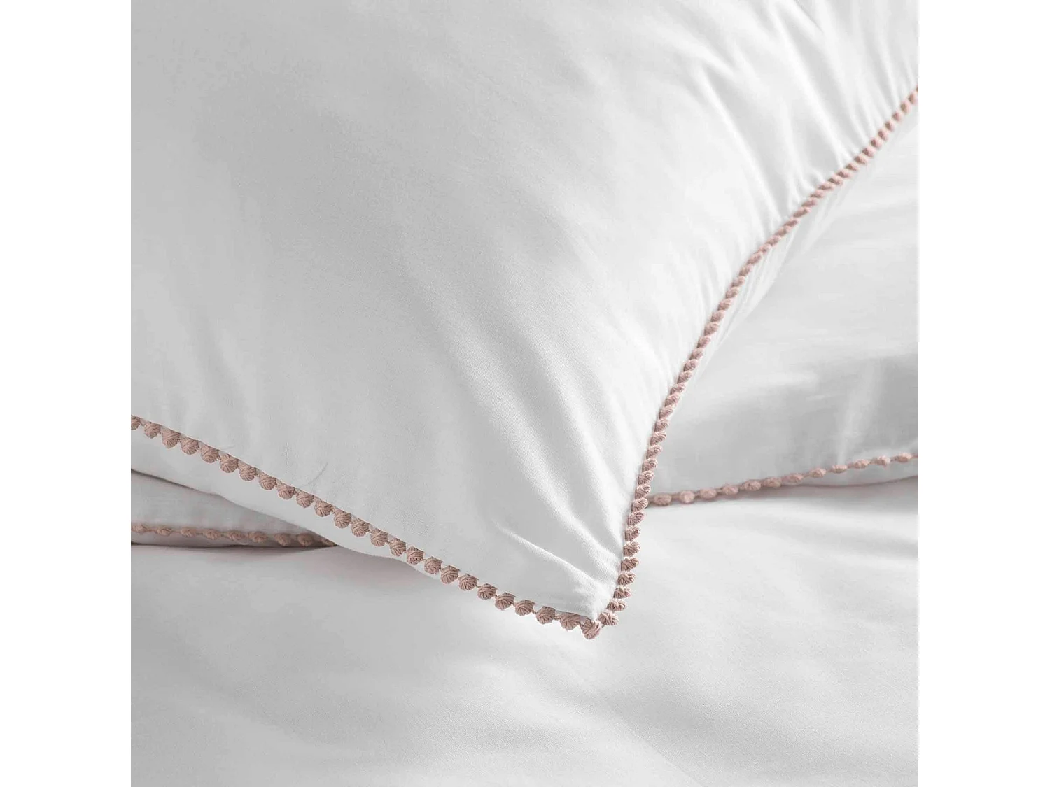 Bettwäsche mit Pompons 240 x 220 cm