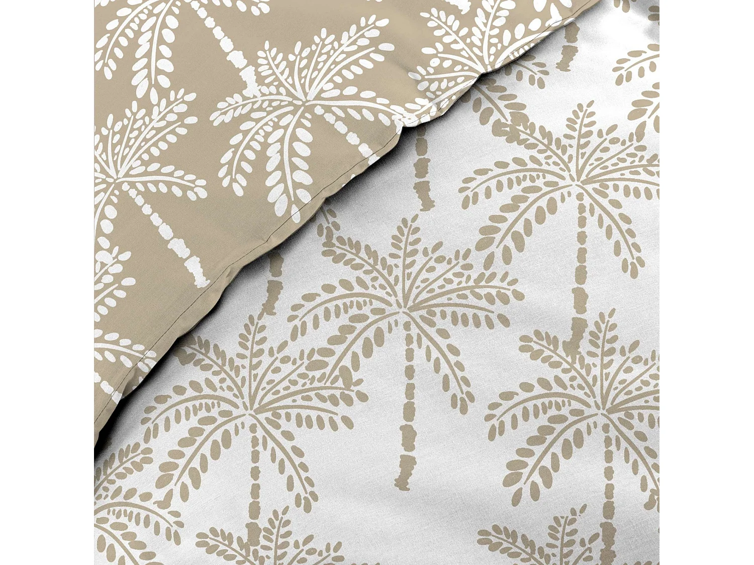 Parure de Lit 3 Pièces "Oliana" 260x240cm Beige