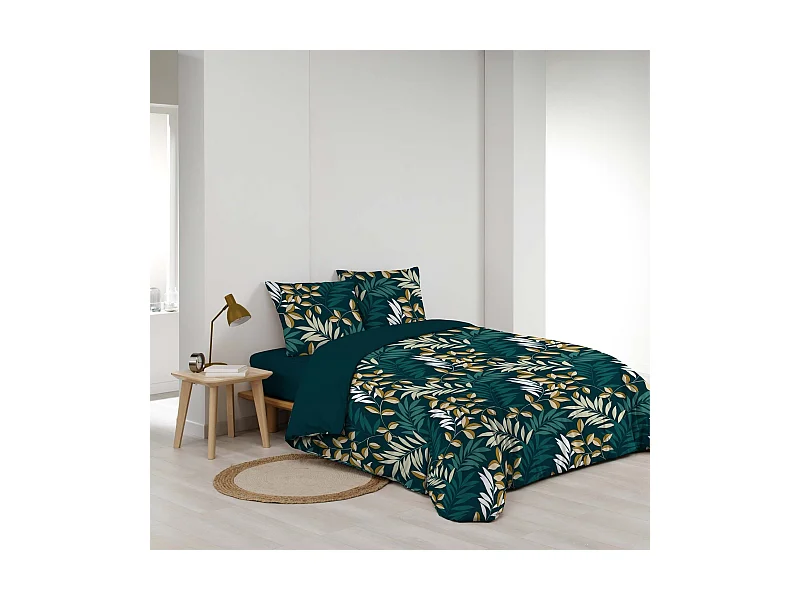 Parure de Lit 3 Pièces "Nelida" 240x220cm Bleu