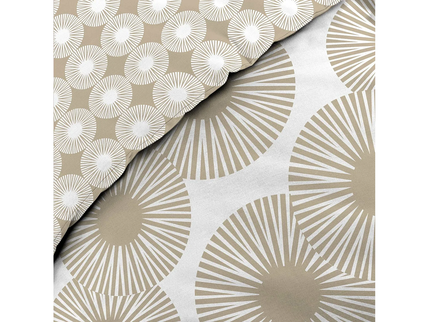 Parure de Lit 3 Pièces "Nebulla" 260x240cm Beige