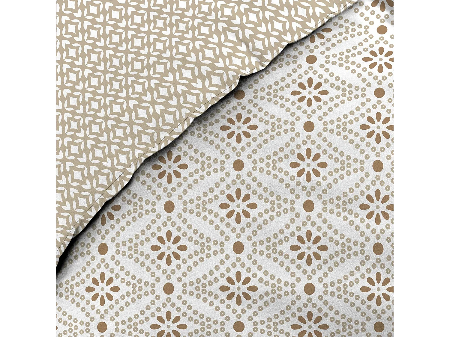 Parure de Lit 3 Pièces "Brianna" 260x240cm Beige