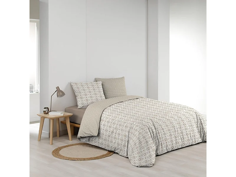 Parure de Lit 3 Pièces "Brianna" 260x240cm Beige