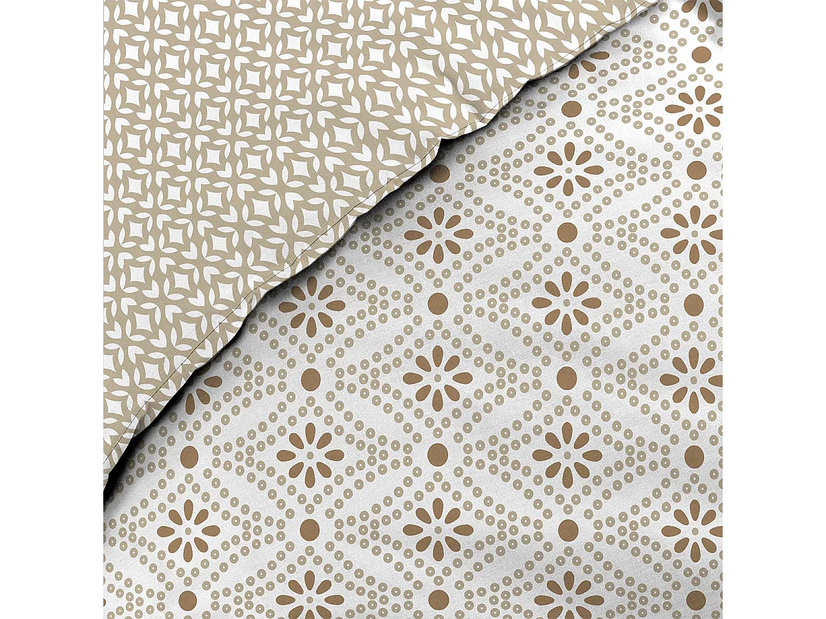 Parure de Lit 3 Pièces "Brianna" 260x240cm Beige