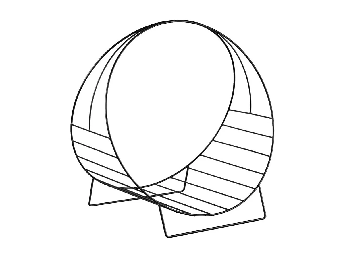 Porte revues / Porte bûches filaire en métal noir - RACK 9968