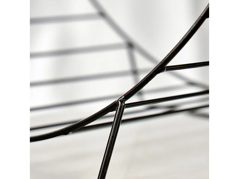 Porte revues / Porte bûches filaire en métal noir - RACK 9968