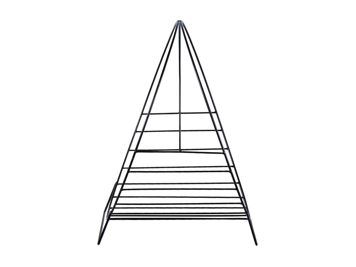 Porte revues / Porte bûches filaire en métal noir - RACK 9968